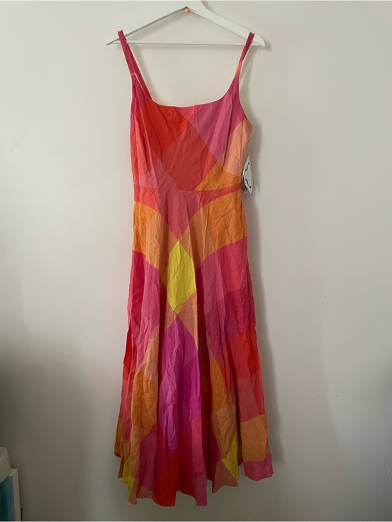 Liz Claiborne Dresses & Skirts - Liz Claiborne Vintage Pink and Orange Geometric Maxi Dress